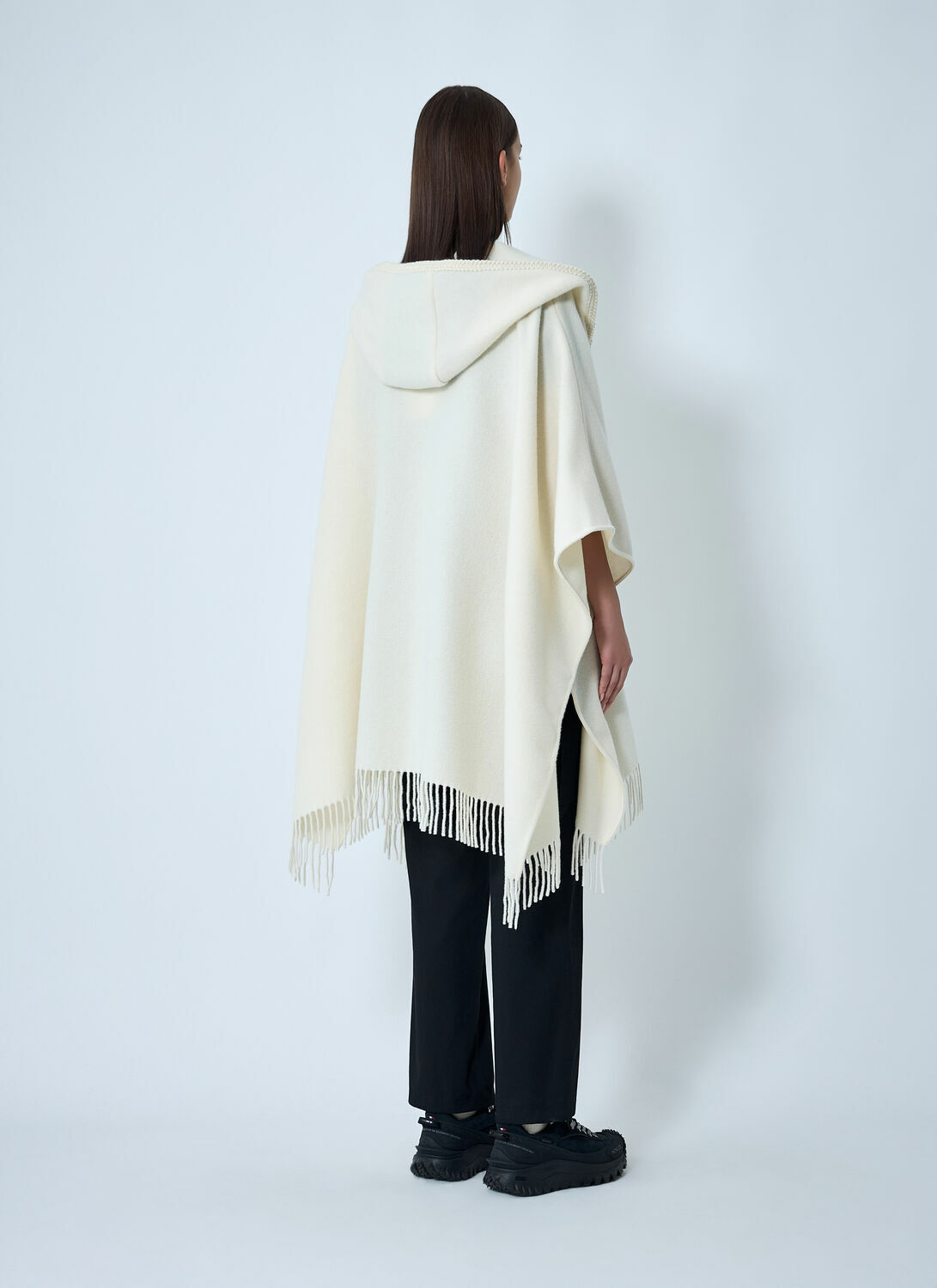 Moncler Belted Fringe Cape