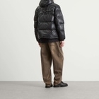 Patta Men's Quilted Script Logo Puffer Jacket in Black