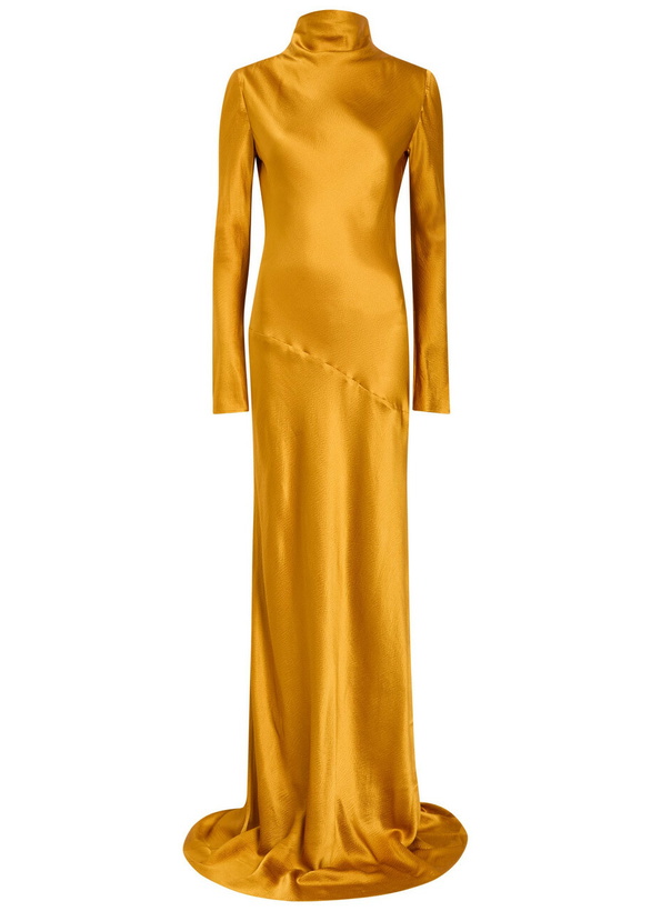Photo: Tove Gio Crinkled Silk Gown Gold