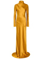Tove Gio Crinkled Silk Gown Gold