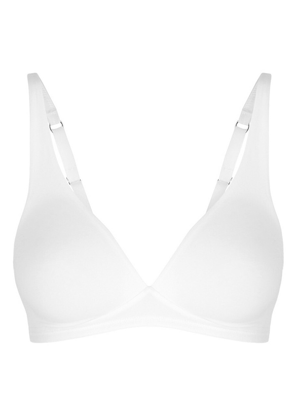 Photo: Hanro Sensation White Soft-cup Bra, Bra, Elasticated Underband