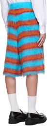 Marni Blue Striped Shorts
