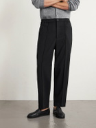 Barena - Ameo Straight-Leg Wool-Hopsack Suit Trousers - Black
