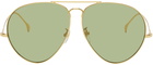 Gucci Gold Aviator Sunglasses