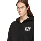 Off-White Black Lips Cropped Hoodie