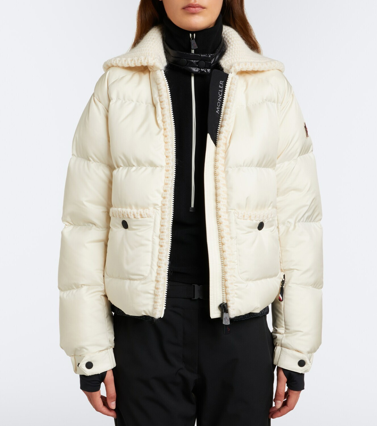 Moncler Grenoble Wool-trimmed down ski jacket
