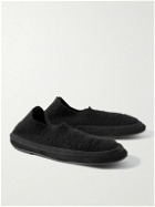 The Row - Brushed-Cashmere Slippers - Black
