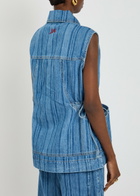 Damson Madder Hera Striped Denim Gilet