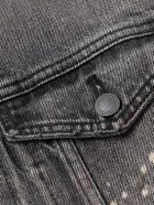 John Elliott - Thumper Type III Distressed Paint-Splattered Selvedge Denim Trucker Jacket - Gray