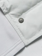 Peter Millar - Winsome Hybrid Quilted Striped Shell and Piqué Gilet - Gray