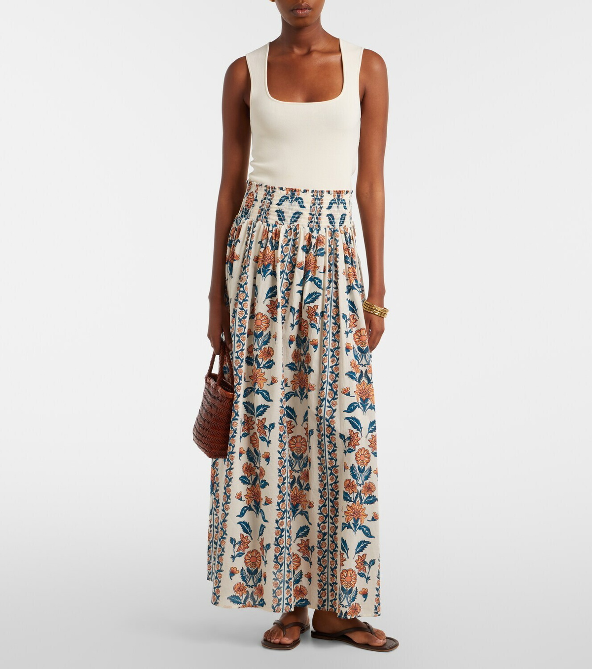 Montce Winona floral cotton maxi skirt