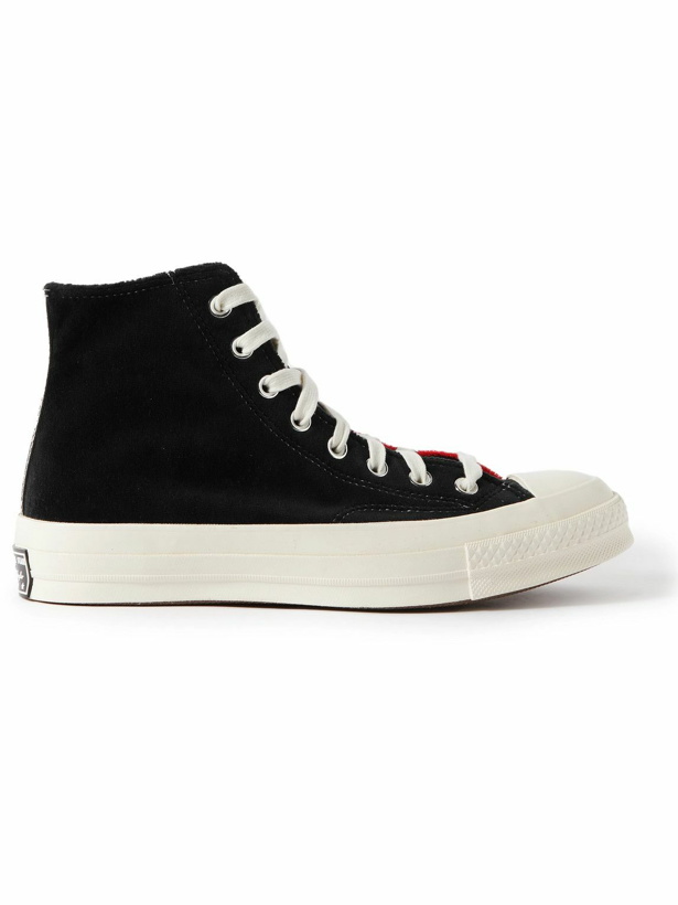 Photo: Converse - Beyond Retro Chuck 70 Upcycled Two-Tone Velvet High-Top Sneakers - Black