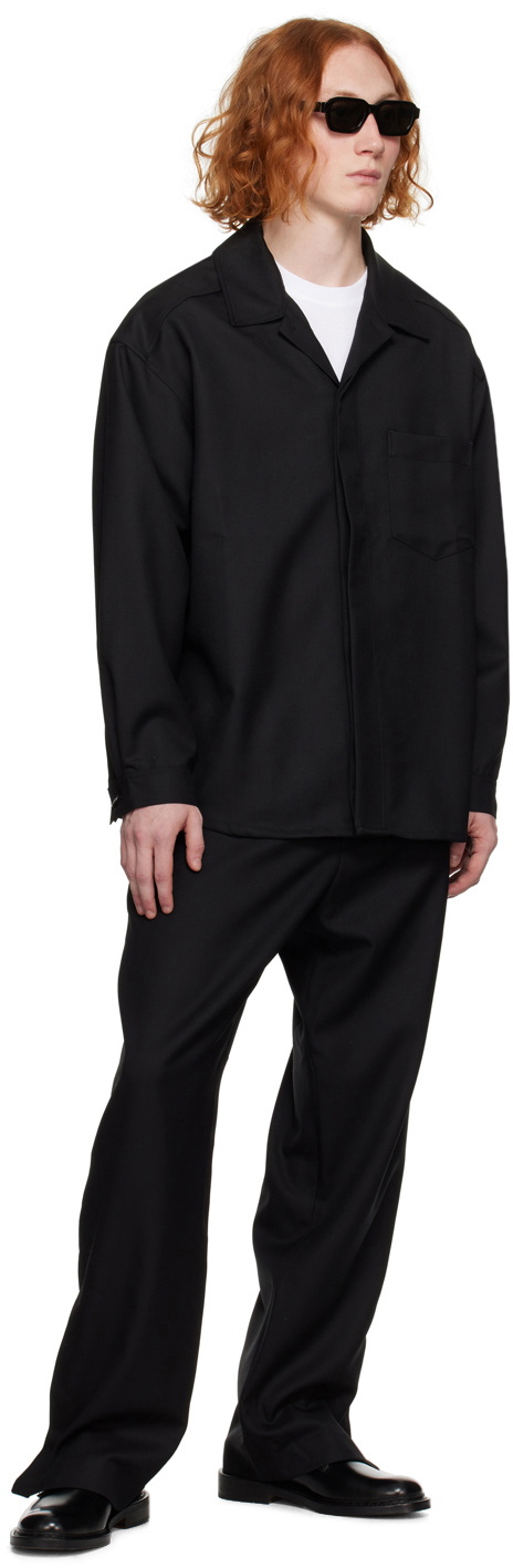 Lownn Black Elasticized Trousers