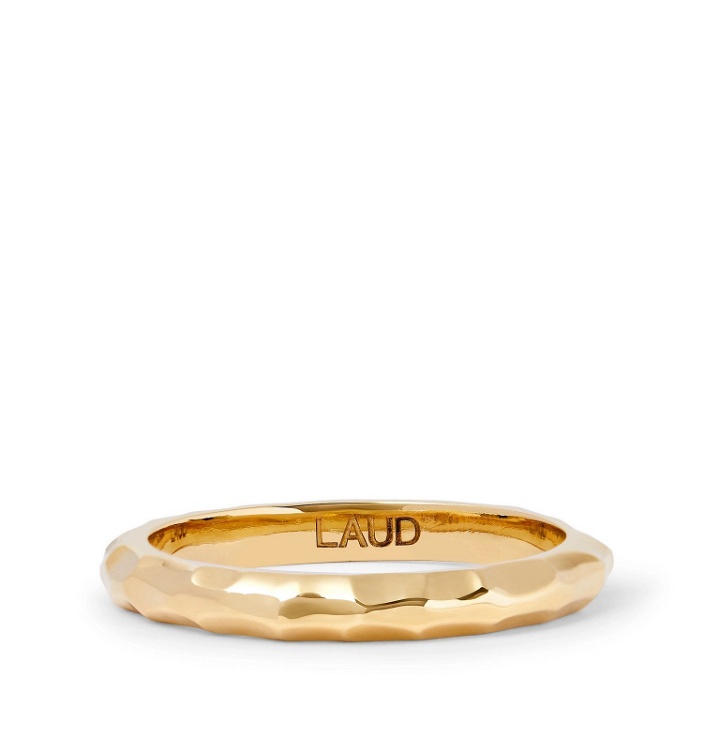 Photo: LAUD - Hammered 18-Karat White Gold Ring - Gold
