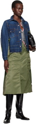 sacai Blue Nylon Twill Denim Jacket