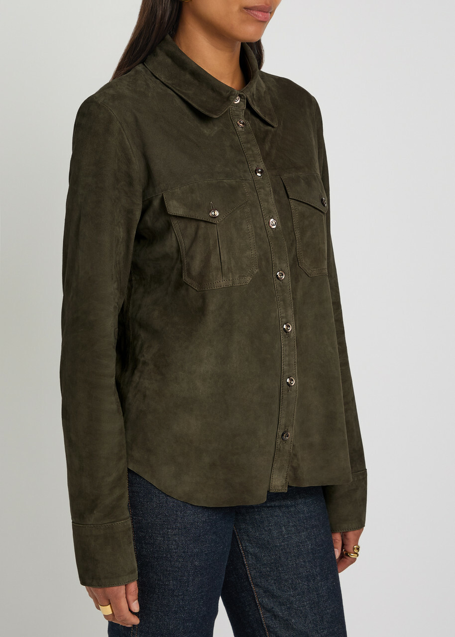 Skiim Caroline Suede Jacket Khaki
