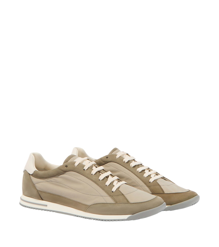 Photo: Brunello Cucinelli Leather-trimmed sneakers