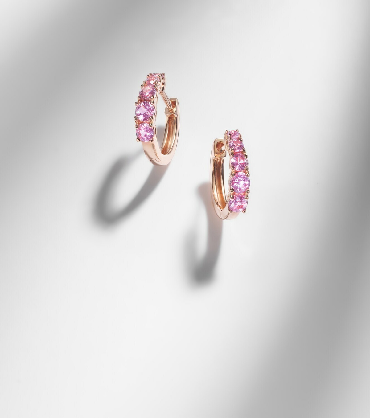 Anita Ko Graduated 18kt rose gold huggie earrings with sapphires