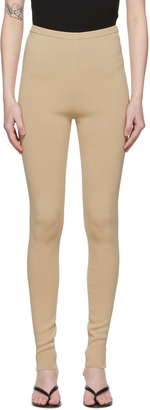 Photo: TOTEME Beige Compact Knit Leggings