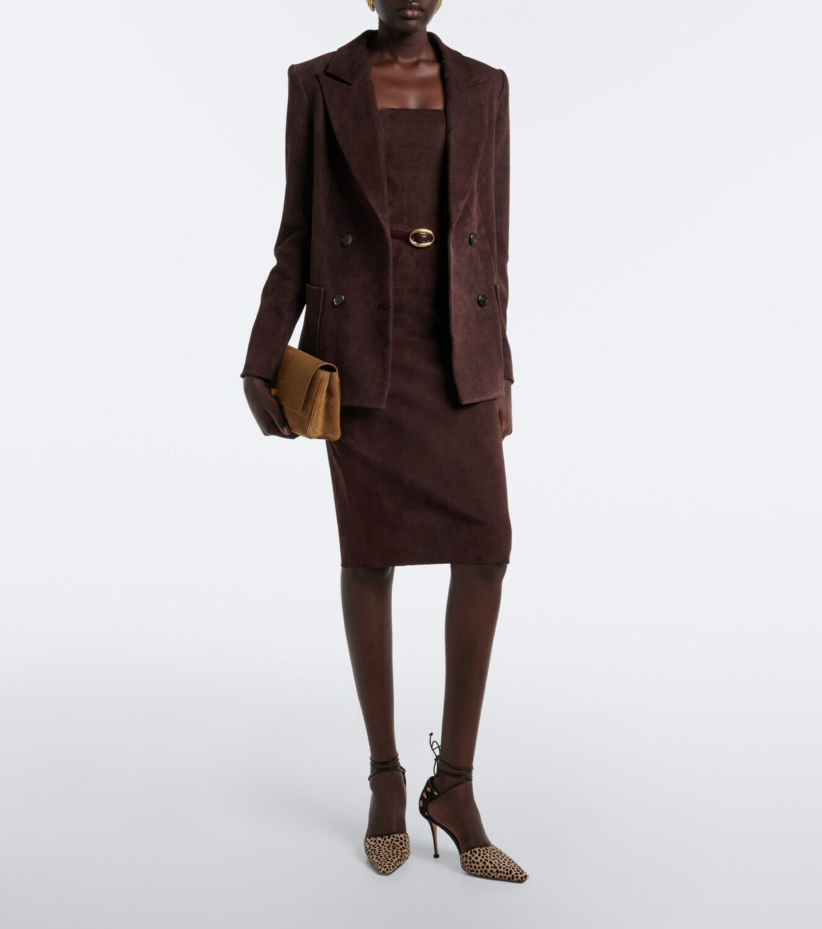 Stouls Jones double-breasted suede blazer