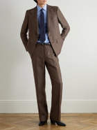 Husbands - Wool and Linen-Blend Twill Suit Jacket - Brown