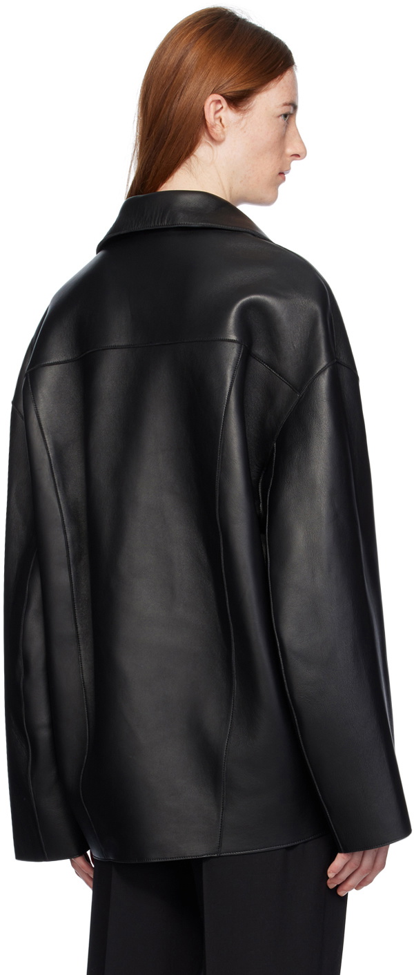Teurn Studios SSENSE Exclusive Black Boel Leather Jacket
