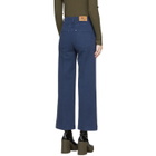 Alexachung Blue Cropped Wide-Leg Jeans