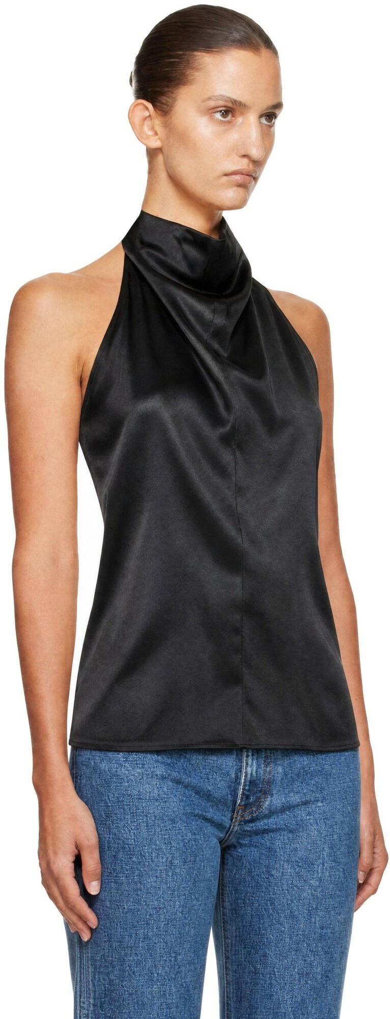 KHAITE Black Rone Top