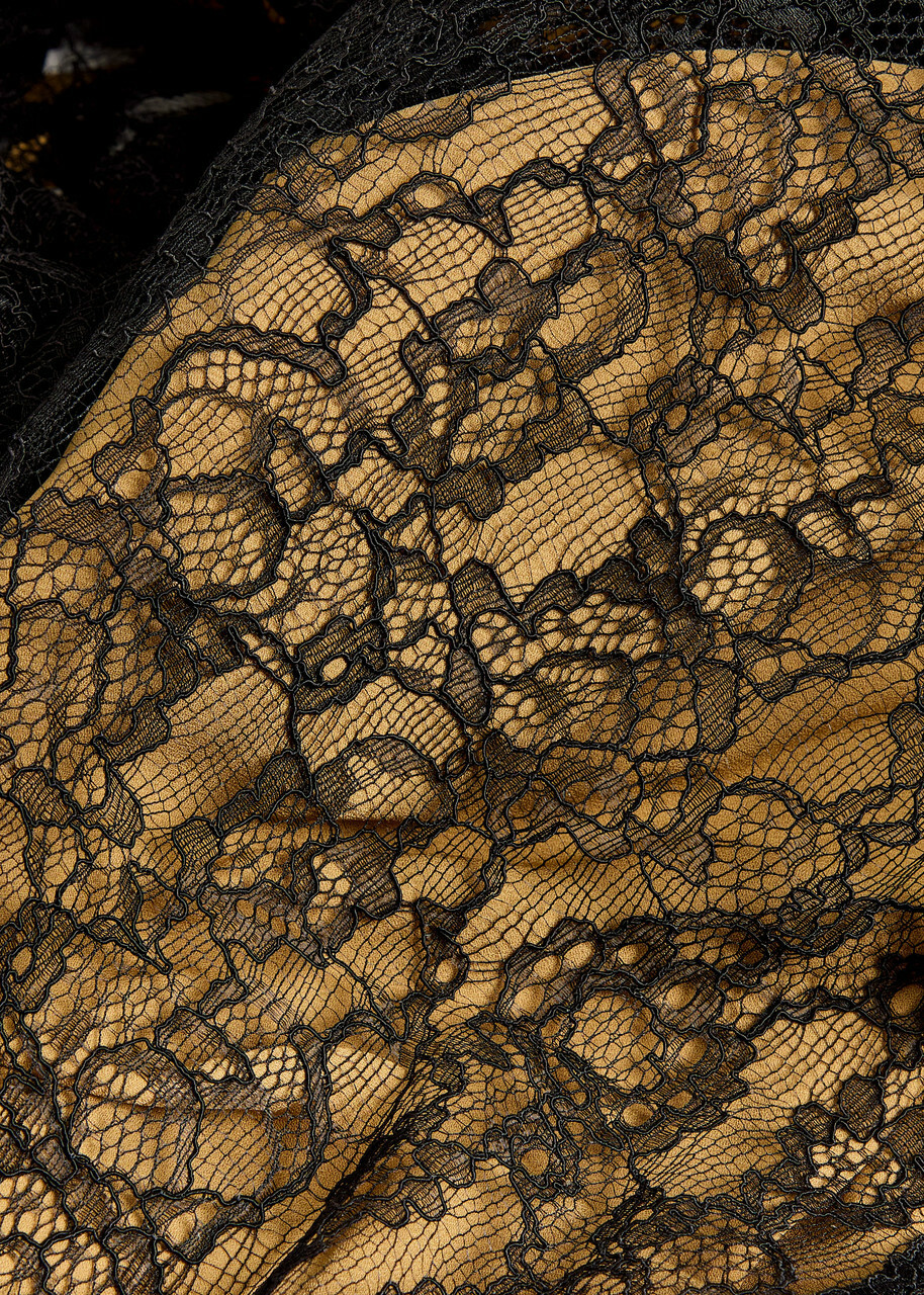 DE LA Vali Nephele Lace Maxi Dress Black