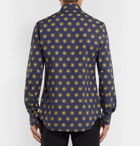 Versace - Slim-Fit Printed Cotton Shirt - Men - Navy