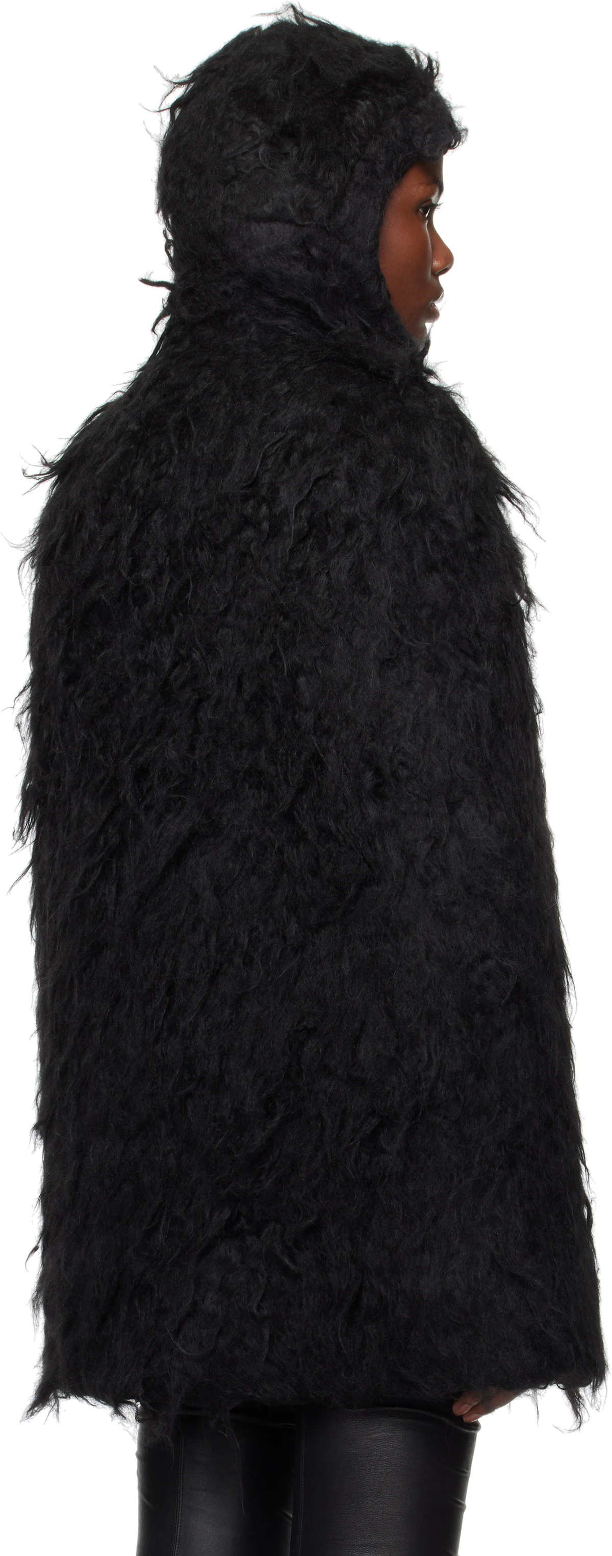 Rick Owens Black Porterville Cape Jacket