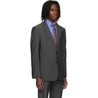 Valentino Gray Wool Mohair Blazer