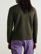 Aztech Mountain - Matterhorn Shell-Trimmed Wool Half-Zip Sweater - Green