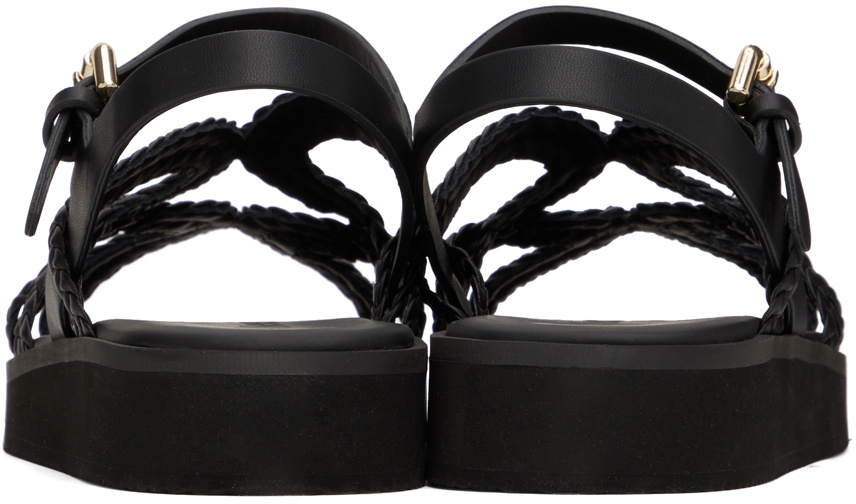 See by Chloé Black Sansa Flat Sandals