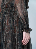 Saint Laurent Lavallière Paisley Silk Crepon Maxi Dress