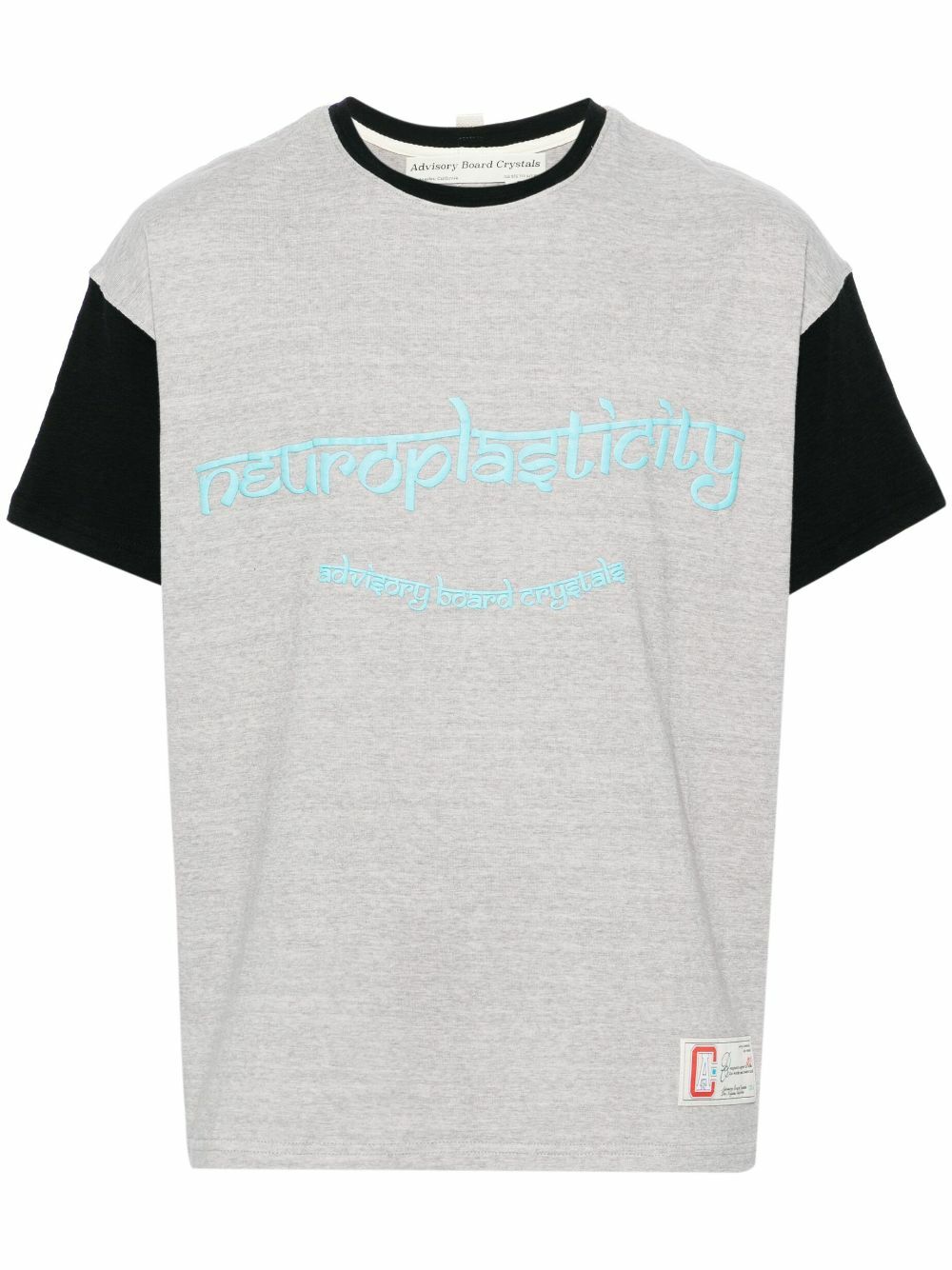 Advisory Board Crystals Grey Text Print Cotton T-Shirt