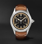 MONTBLANC - 1858 Monopusher Automatic Chronograph 42mm Stainless Steel and Leather Watch, Ref. No. 125581 - Black