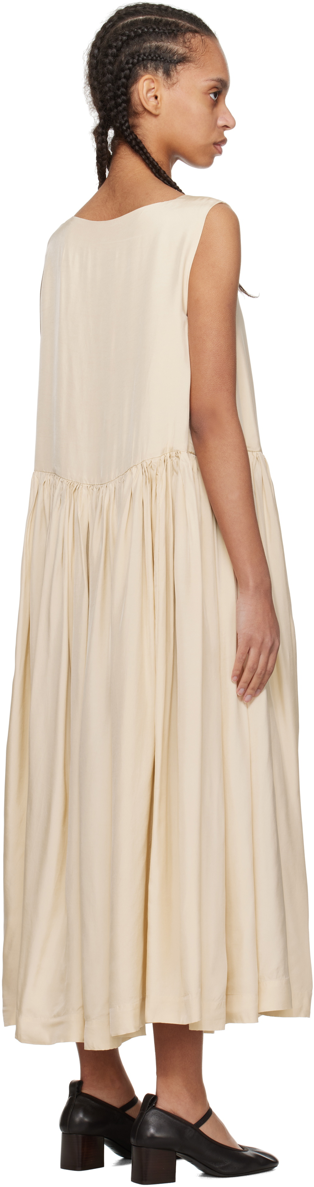 CASEY CASEY Beige Pomme Midi Dress