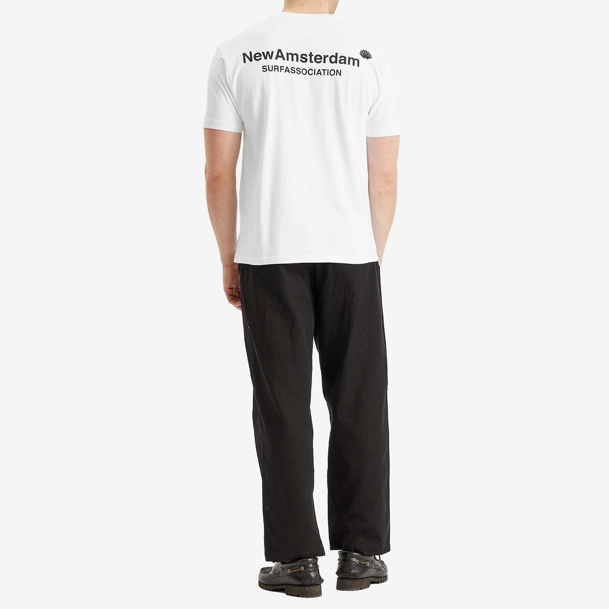 New Amsterdam Surf Association Men's Logo T-Shirt in White/Black