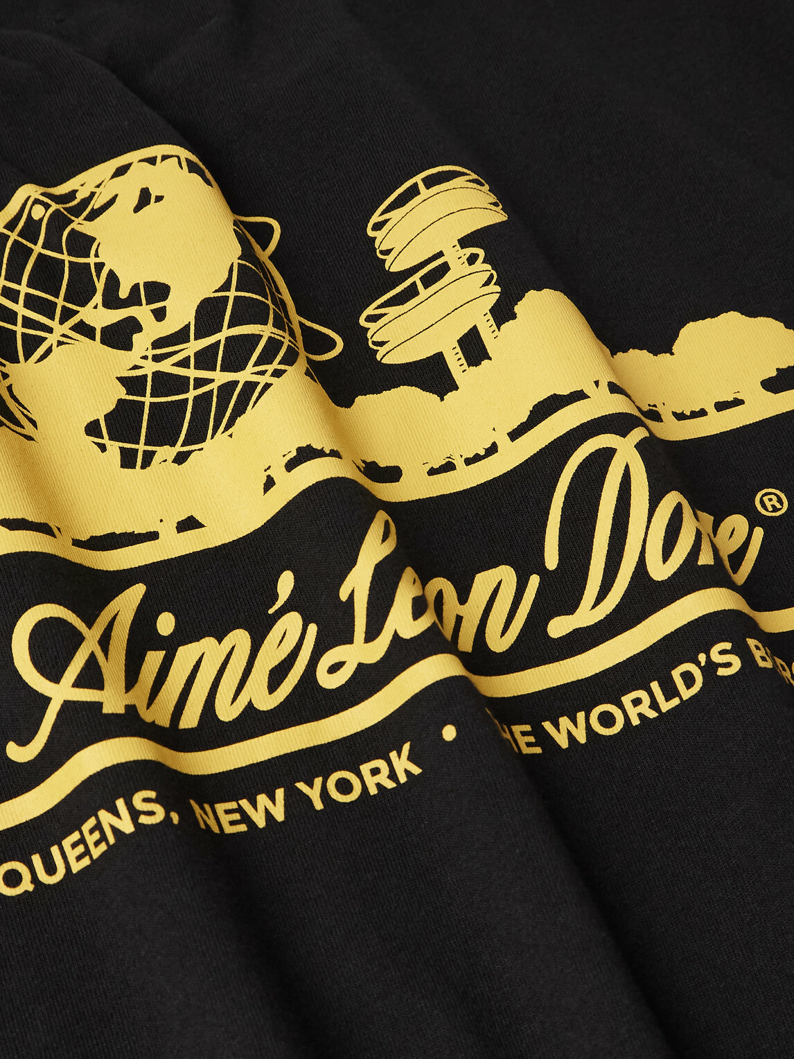 Aimé Leon Dore - Unisphere Logo-Print Cotton-Jersey T-Shirt - Black