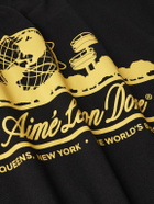 Aimé Leon Dore - Unisphere Logo-Print Cotton-Jersey T-Shirt - Black