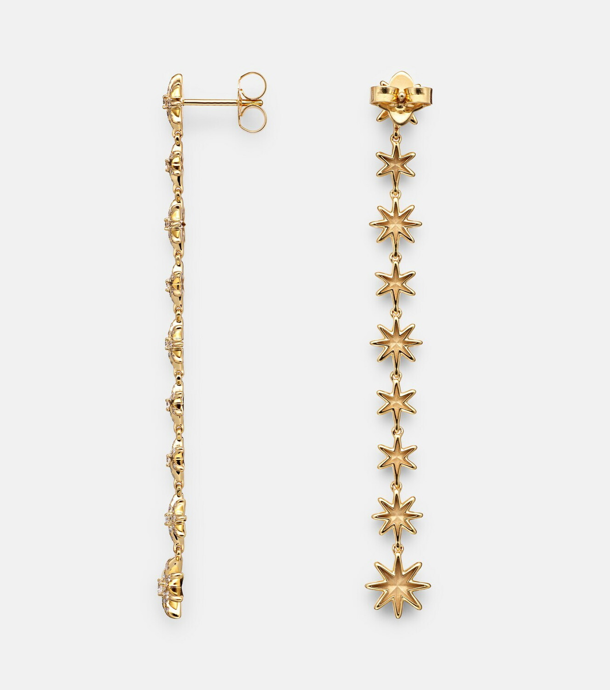 David Yurman Starburst 18kt gold drop earrings with diamonds