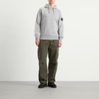 Stone Island Men's Garment Dyed Hoodie in Melange Grey