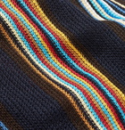 Missoni - Fringed Striped Cotton Scarf - Black