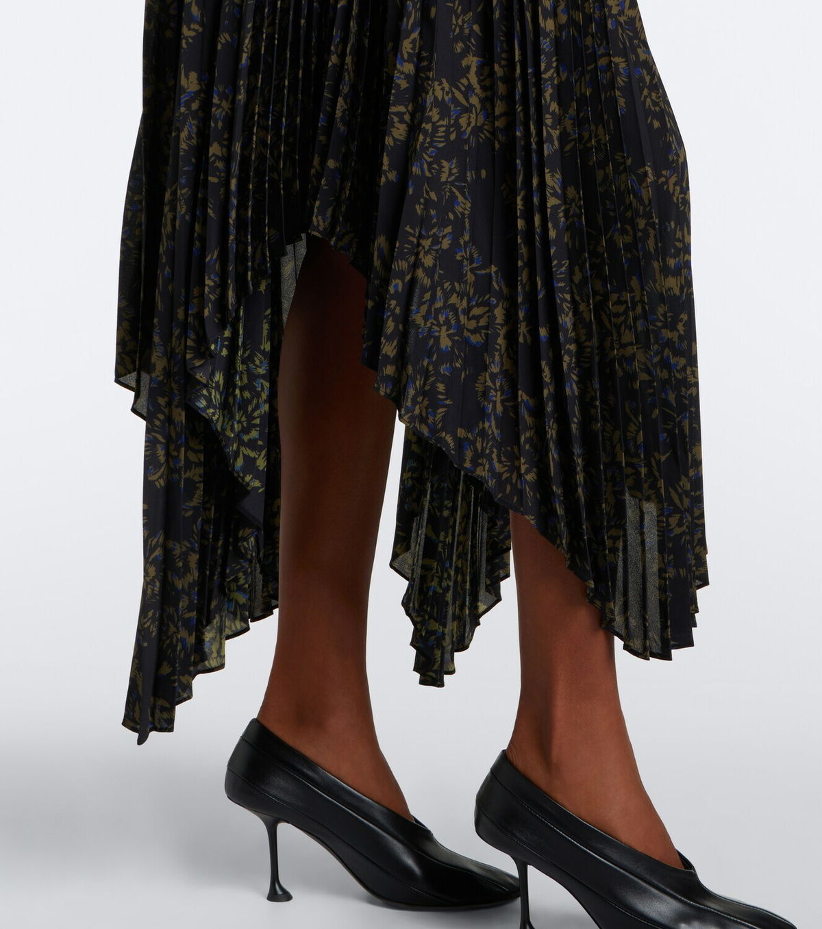 Proenza Schouler Paulina draped floral georgette midi dress