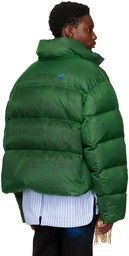 ADER error Green Decal Down Jacket