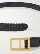 TOM FORD - 3cm Woven Leather Belt - Black