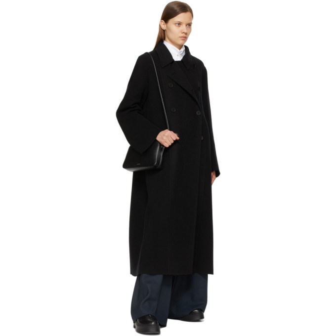 The Row Black Cashmere Cilona Double Breasted Coat The Row