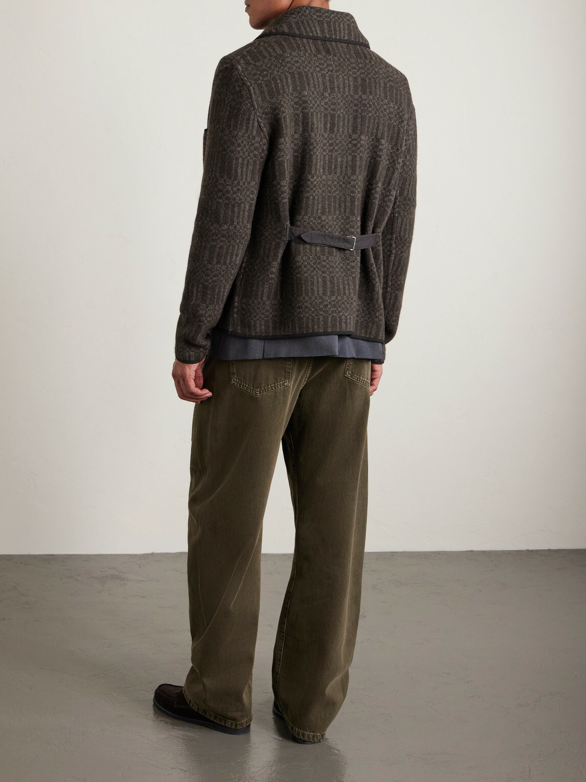 RRL - Shawl-Collar Jacquard-Knit Wool and Cashmere-Blend Cardigan - Brown
