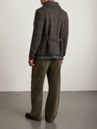 RRL - Shawl-Collar Jacquard-Knit Wool and Cashmere-Blend Cardigan - Brown
